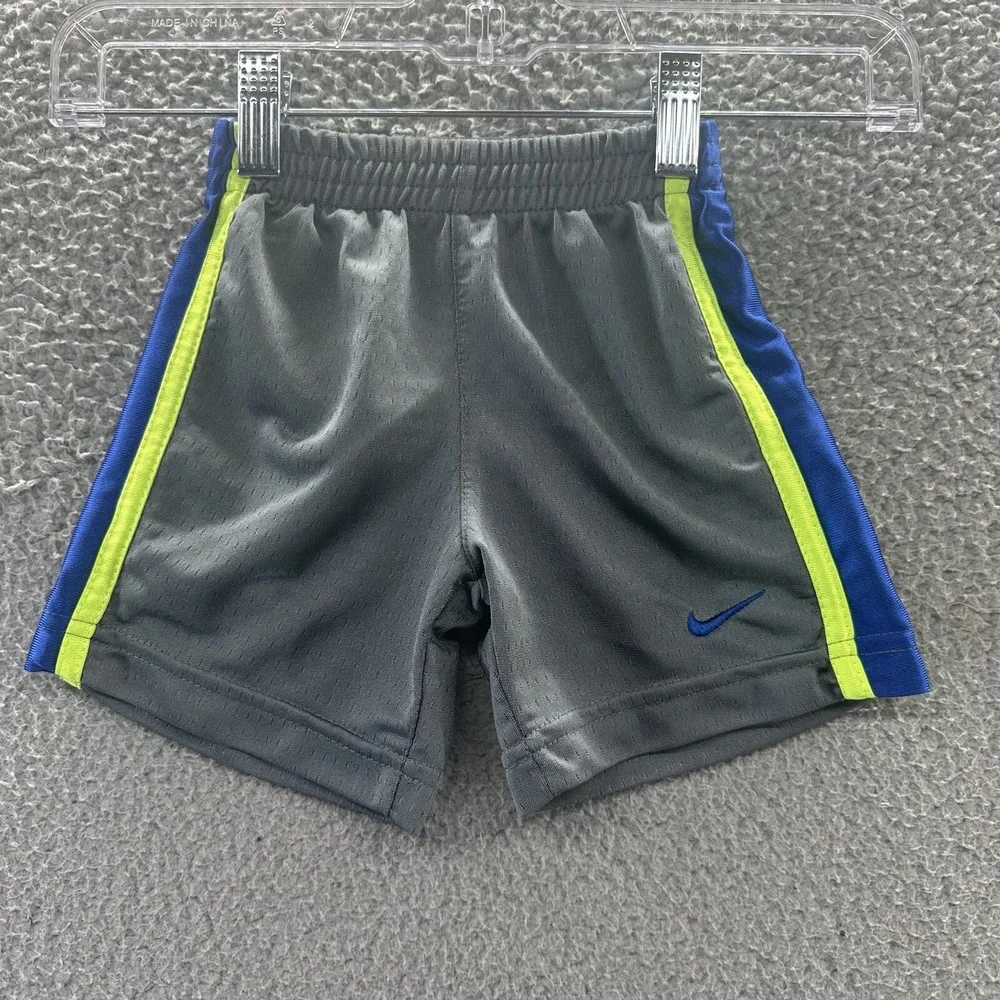 Nike Basketball Shorts Toddler Boys Size 2T Gray & Blue Athletic Shorts Size 2T